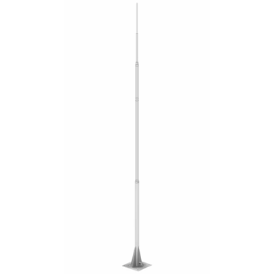 Single mast with a steel plate, height 5000mm, hot-dip galvanized