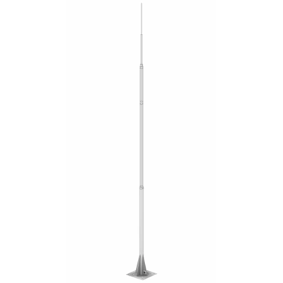 Single mast with a steel plate, height 7000mm, hot-dip galvanized