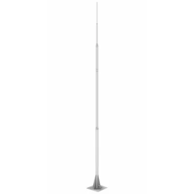 Single mast with a steel plate, height 7000mm, hot-dip galvanized