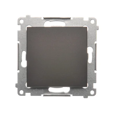 Single NC pushbutton without pictogram (module) 230V, matt bronze metallic