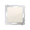 Single NO button with LED backlight without pictogram (module) 16A 250V cream screw terminals