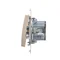 Single NO button with LED backlight without pictogram (module) 16A 250V screw terminals gold (metallic)