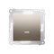 Single NO button with LED backlight without pictogram (module) 16A 250V screw terminals gold (metallic)