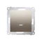 Single NO button with LED backlight without pictogram (module) 16A 250V screw terminals gold (metallic)