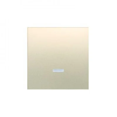 Single NO button with LED backlight without pictogram (module) 16A 250V screw terminals gold (metallic)