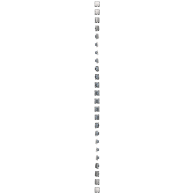 Single NO button with LED backlight without pictogram (module) 16A 250V screw terminals silver (metallic)