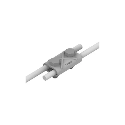 Single pass-through connector (2xM8) hot-dip galvanized