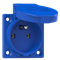 Single-phase panel socket-outlet 16A 2P+E IP44 with pin, "p-nova plus" series Blue