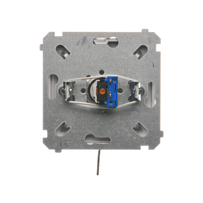 Single pole 2 position key switch 5A 230V silver matt metallized