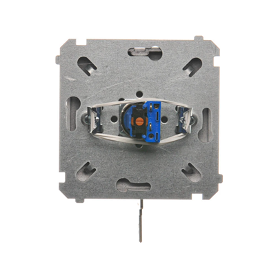Single-pole momentary switch with key, 2-position, metallic stainless steel