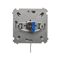 Single-pole momentary switch with key, 2-position, metallic stainless steel