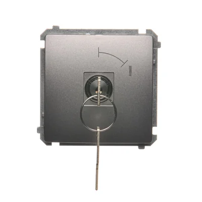 Single-pole momentary switch with key, 2-position, metallic stainless steel