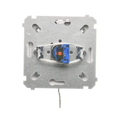 Single-pole momentary switch with key, 2 positions, white