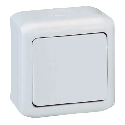 Single-pole push-button, gray colour