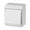 Single-pole surface-mounted stair switch - white, IP44 HERMES