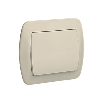 Single pole switch 10A 250V beige screw terminals