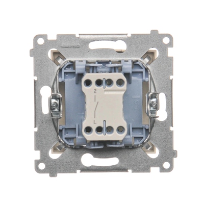 Single-pole switch (module) 10A, 250V, quick connectors, cream