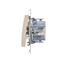 Single-pole switch (module) 10A, 250V, quick connectors, cream