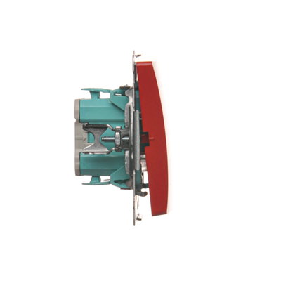 Single pole switch (module) 10A 250V red screw terminals