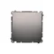 Single-pole switch (module) 16A 250V inox screw terminals (metallic)