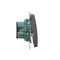 Single-pole switch (module) 16A 250V inox screw terminals (metallic)