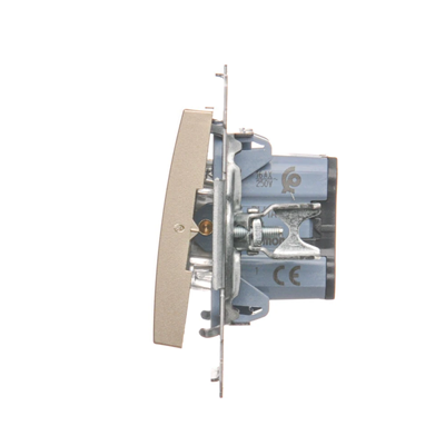 Single-pole switch (module) 16A 250V screw terminals gold (metallic)