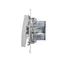Single-pole switch (module) 16A 250V screw terminals silver (metallic)