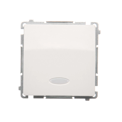 Single-pole switch (module) with activation signaling 10A 250V screw terminals white