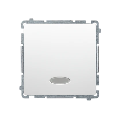 Single-pole switch (module) with activation signaling 10A 250V screw terminals white