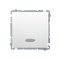 Single-pole switch (module) with activation signaling 10A 250V screw terminals white