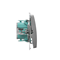 Single-pole switch (module) with activation signaling, 230V, metallic satin