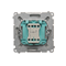 Single-pole switch (module) with activation signaling, 230V, metallic stainless steel