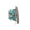 Single-pole switch (module) with activation signaling, 230V, metallic stainless steel