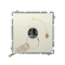 Single-pole switch with 2-position key beige