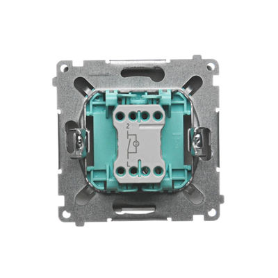 Single-pole switch with illumination (module) 10A 250V satin (metallic)