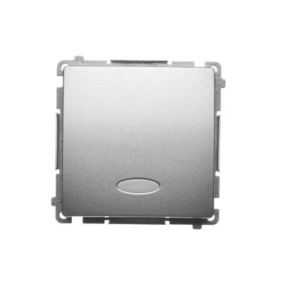 Single-pole switch with illumination (module) 10A 250V satin (metallic)
