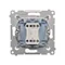 Single-pole switch with LED backlight (module) 10A 250V gold (metallic) quick connectors