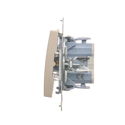 Single-pole switch with LED backlight (module) 10A 250V gold (metallic) quick connectors
