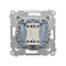 Single pole switch with LED backlight (module) 10A 250V quick connectors silver (metallic)