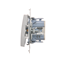 Single pole switch with LED backlight (module) 10A 250V quick connectors silver (metallic)