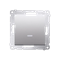 Single pole switch with LED backlight (module) 10A 250V quick connectors silver (metallic)