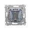 Single-pole switch with LED backlight (module) 230V, gold metallic