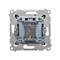 Single-pole switch with LED backlight (module) 230V, matt bronze metallic