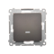 Single-pole switch with LED backlight (module) 230V, matt bronze metallic