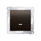 Single-pole switch with LED backlight (module) 230V, matt bronze metallic