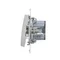 Single-pole switch with LED backlight (module) 230V, silver metallic