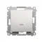 Single-pole switch with LED backlight (module) 230V, silver metallic