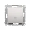 Single-pole switch with LED signaling (module) 10A 250V quick connectors silver (metallic)