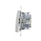 Single-pole switch with LED signaling (module) 10A 250V quick connectors silver (metallic)