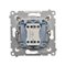 Single push button with LED backlight without pictogram (module) 10A 250V quick connectors cream